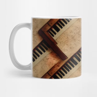 Vintage Piano Pattern Water Color Design Pattern Mug